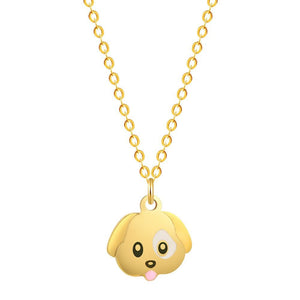 Stainless Steel Cartoon Lovely Animal Pig Necklace Pendant for Women Dog Collars Friends Jewelry Pet Lover Gift