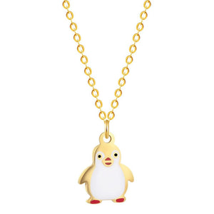Stainless Steel Enamel Tropical Fish Necklace Pendant for Women Lovely Animal Goldfish Choker Collars Birthd Gift Charm