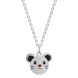 Stainless Steel Enamel Tropical Fish Necklace Pendant for Women Lovely Animal Goldfish Choker Collars Birthd Gift Charm
