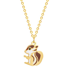 Load image into Gallery viewer, Stainless Steel Enamel Tropical Fish Necklace Pendant for Women Lovely Animal Goldfish Choker Collars Birthd Gift Charm