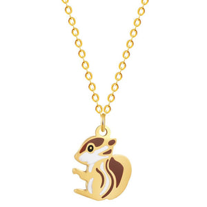 Stainless Steel Enamel Tropical Fish Necklace Pendant for Women Lovely Animal Goldfish Choker Collars Birthd Gift Charm
