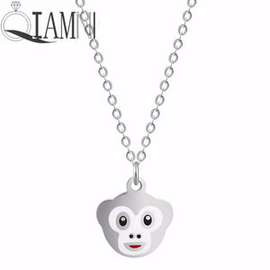 Stainless Steel Tiny Baby Squirrel Necklace Pendant Chipmunk Squirrel Animal Necklaces for Women Collars Pet Lover Gift