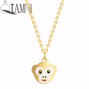 Stainless Steel Tiny Baby Squirrel Necklace Pendant Chipmunk Squirrel Animal Necklaces for Women Collars Pet Lover Gift