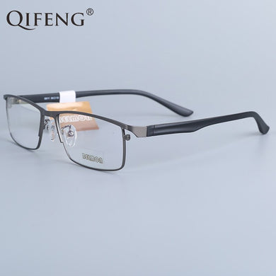 QIFENG Spectacle Frame Eyeglasses Men Korean Computer Optical Myopia Eye Glasses Frame For Male Transparent Clear Lens QF6611