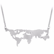 Load image into Gallery viewer, Mountain necklace World map necklace Mountain range jewelry Nature Hiker climbing lover gifts Minimalist Jewelry
