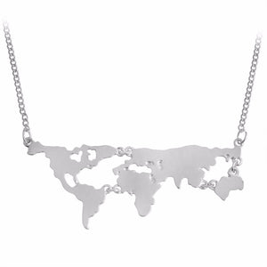 Mountain necklace World map necklace Mountain range jewelry Nature Hiker climbing lover gifts Minimalist Jewelry