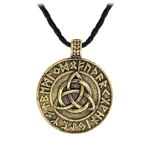 Viking necklace Circle trinity pendant necklace Valknut necklace Viking norse rune jewelry Gift for men