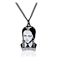 Load image into Gallery viewer, Wednesd Addams Adams Necklace The Addams Family Jewelry Addams Quote Gothic Goth Dark Gift