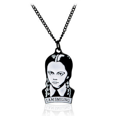 Wednesd Addams Adams Necklace The Addams Family Jewelry Addams Quote Gothic Goth Dark Gift