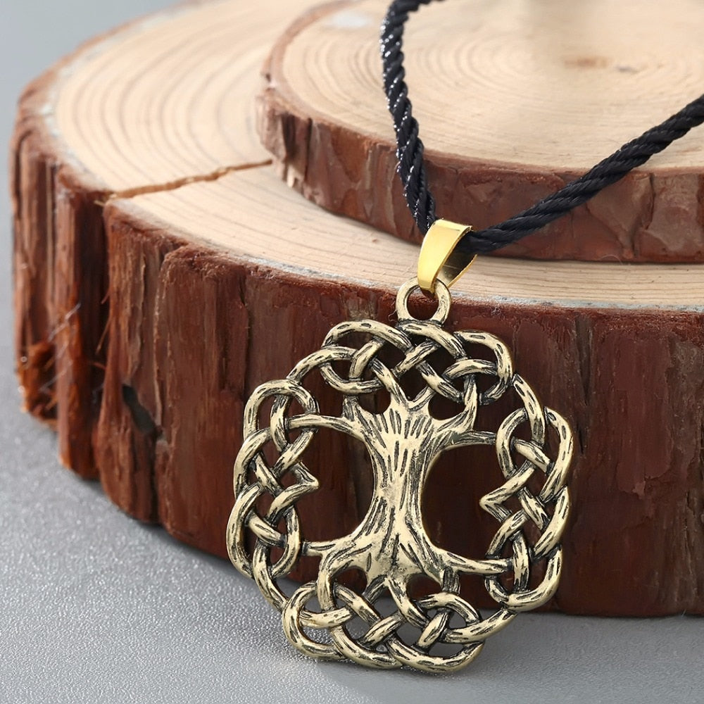 Fashion Jewelry Yggdrasil Tree of Life Ash Tree World Tree Viking Scandinavian Jewelry Pendant Silvered Bronze Necklace