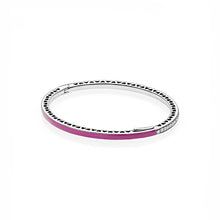 Load image into Gallery viewer, S925 Silver Limited Edition Floating Grains Bangle Shine &amp; Clear CZ Fit DIY Original Charm Bracelets Women jewelry Gift