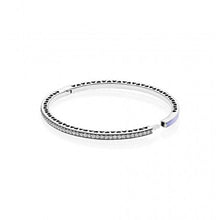Load image into Gallery viewer, S925 Silver Limited Edition Floating Grains Bangle Shine &amp; Clear CZ Fit DIY Original Charm Bracelets Women jewelry Gift