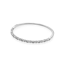 Load image into Gallery viewer, S925 Silver Limited Edition Floating Grains Bangle Shine &amp; Clear CZ Fit DIY Original Charm Bracelets Women jewelry Gift