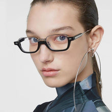 Load image into Gallery viewer, QPeClou 2023 Vintage Rivet Square Sunglasses Women Small Anti-blue Transparent Glasses Frame Men Optical Eyeglasses