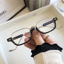 Load image into Gallery viewer, QPeClou 2023 Vintage Rivet Square Sunglasses Women Small Anti-blue Transparent Glasses Frame Men Optical Eyeglasses