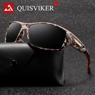 QUISVIKER Camouflage Sun Glasses Rayed Sunglasses Polarized Goggles Outdoor Sunglasses Men Women Eyewear