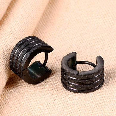 8MM New Fashion 316L Stainless Steel Jewelry Black Wedding Earrings for women mens Enagagement Wedding jewelry HOT
