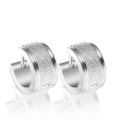 8MM New Fashion 316L Stainless Steel Jewelry Silver Wedding Earrings for women mens Enagagement Wedding jewelry HOT