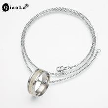 Load image into Gallery viewer, Stainless Steel Luminous Necklaces &amp; Pendants Sliver Glow In The Dark Steampunk Chain Choker Men Jewelry Dropshipping