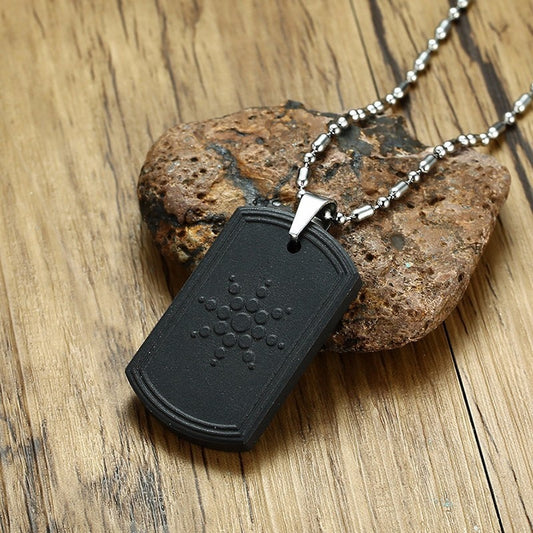 Collana con ciondolo bioscienza energetica scalare quantistica per uomo Targhetta per cani Tecnologia giapponese Lava vulcanica Gioielli per la protezione dalle radiazioni 