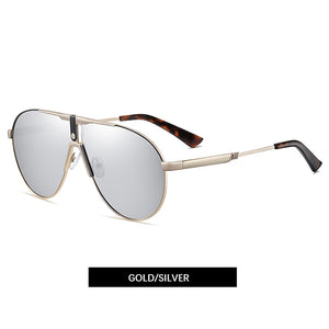 RAVENISA Occhiali da sole da uomo Occhiali da sole in metallo di grandi dimensioni per donna Occhiali da sole polarizzati UV400 Pilot Designer Gafas De Sol