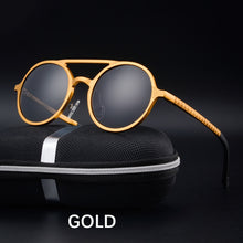 Load image into Gallery viewer, RAVENISA  Round Alumium Sunglasses For Men Women 2023 Classic Polarized Spring Sun Glasses  Brown Goggle