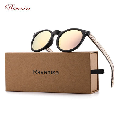 RAVENISA Retro Wooden sSunglasses  Women Plastic Sun Glasses Small Frame Polarized Eyewear Men Handmade Goggle UV400 Protect