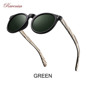 RAVENISA Retro Wooden sSunglasses  Women Plastic Sun Glasses Small Frame Polarized Eyewear Men Handmade Goggle UV400 Protect