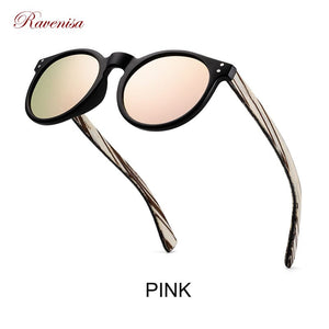 RAVENISA Retro Wooden sSunglasses  Women Plastic Sun Glasses Small Frame Polarized Eyewear Men Handmade Goggle UV400 Protect