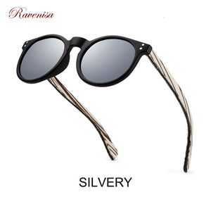 RAVENISA Retro Wooden sSunglasses  Women Plastic Sun Glasses Small Frame Polarized Eyewear Men Handmade Goggle UV400 Protect