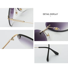 Load image into Gallery viewer, 2022 New Brand Designer Rimless Pilot Sunglasses Women Men Retro Dimond Cutting Lens Gradient Sun Glasses For Female UV400