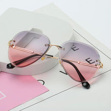 Load image into Gallery viewer, 2022 New Brand Designer Rimless Pilot Sunglasses Women Men Retro Dimond Cutting Lens Gradient Sun Glasses For Female UV400