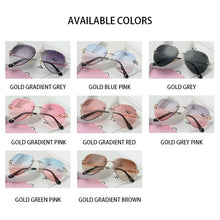 Load image into Gallery viewer, 2022 New Brand Designer Rimless Pilot Sunglasses Women Men Retro Dimond Cutting Lens Gradient Sun Glasses For Female UV400