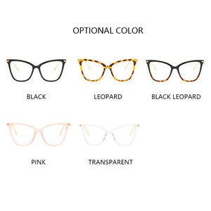 RBENN Lady Cat Eye Glasses Frames For Women Sexy Oversized Metal Frame Brand Designer Optical Eyeglasses Fashion Eyewear Female
