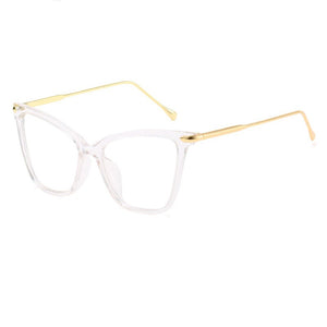RBENN Lady Cat Eye Glasses Frames For Women Sexy Oversized Metal Frame Brand Designer Optical Eyeglasses Fashion Eyewear Female