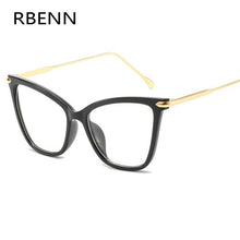 Load image into Gallery viewer, RBENN Lady Cat Eye Glasses Frames For Women Sexy Oversized Metal Frame Brand Designer Optical Eyeglasses Fashion Eyewear Female