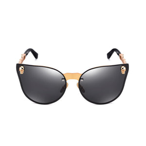 RBEWTP 2023  Women Gothic Sunglasses Skull Frame Metal Temple High Quality Gold Sun glasses Oculos De Sol Feminino