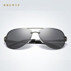 RBEWTP Brand Men Polarized Sunglasses Classic Men's Drive Metal Frame Poilot Sun Glasses Women Glasses Mirror Shades 007