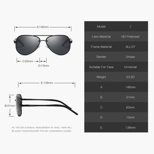 RBEWTP Brand Men Polarized Sunglasses Classic Men's Drive Metal Frame Poilot Sun Glasses Women Glasses Mirror Shades 007