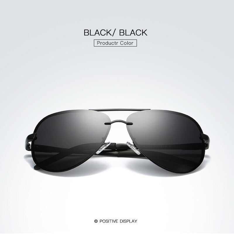 RBEWTP Brand Men Polarized Sunglasses Classic Men's Drive Metal Frame Poilot Sun Glasses Women Glasses Mirror Shades 007