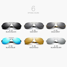 Load image into Gallery viewer, RBEWTP Brand Men Polarized Sunglasses Classic Men&#39;s Drive Metal Frame Poilot Sun Glasses Women Glasses Mirror Shades 007
