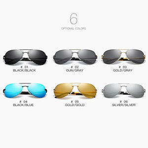 RBEWTP Brand Men Polarized Sunglasses Classic Men's Drive Metal Frame Poilot Sun Glasses Women Glasses Mirror Shades 007