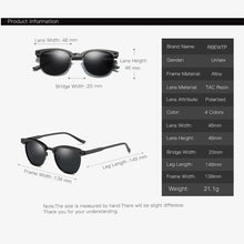 Load image into Gallery viewer, RBEWTP Unisex Retro Vintage Men's Sunglasses Polarized Driving Sun Glasses oculos Male Eyewear Accessories For Men/women 0911