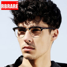 Load image into Gallery viewer, RBRARE 2022 Metal Half-frame Reading Glasses Frame Men Classic Flat Mirror Glasses Frame Men and Women Flat Glasses Okulary