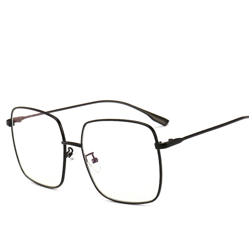 RBRARE 2023 Metal Square Flat Mirror Sunglasses Women Round Face Lady Sun Glasses Vintage Big Frame Female Sunglasses