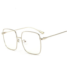 Load image into Gallery viewer, RBRARE 2023 Metal Square Flat Mirror Sunglasses Women Round Face Lady Sun Glasses Vintage Big Frame Female Sunglasses
