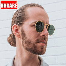 Load image into Gallery viewer, RBRARE 2023 Vintage Metal Polarized Sunglasses Men  Alloy Glasses Retro Small Sun Glasses Pink Mirror Shades For Women