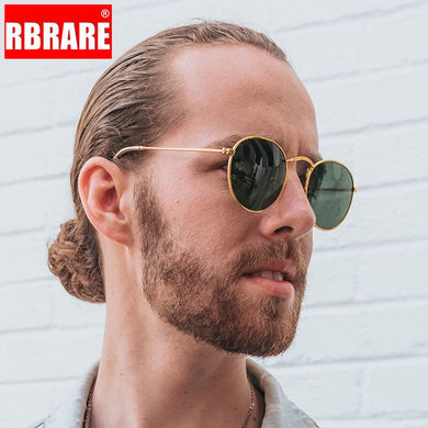 RBRARE 2023 Vintage Metal Polarized Sunglasses Men  Alloy Glasses Retro Small Sun Glasses Pink Mirror Shades For Women