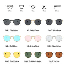 Load image into Gallery viewer, RBRARE 2023 Vintage Metal Polarized Sunglasses Men  Alloy Glasses Retro Small Sun Glasses Pink Mirror Shades For Women