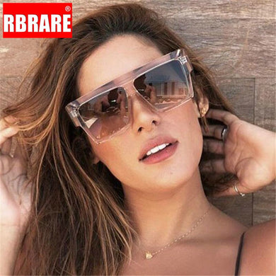 RBRARE 2023 Vintage Square Sunglasses Women Large Frame Retro Colored Mirror Sun Glasses Men Shopping Lunette De Soleil Femme